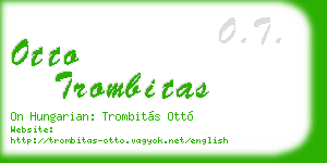 otto trombitas business card